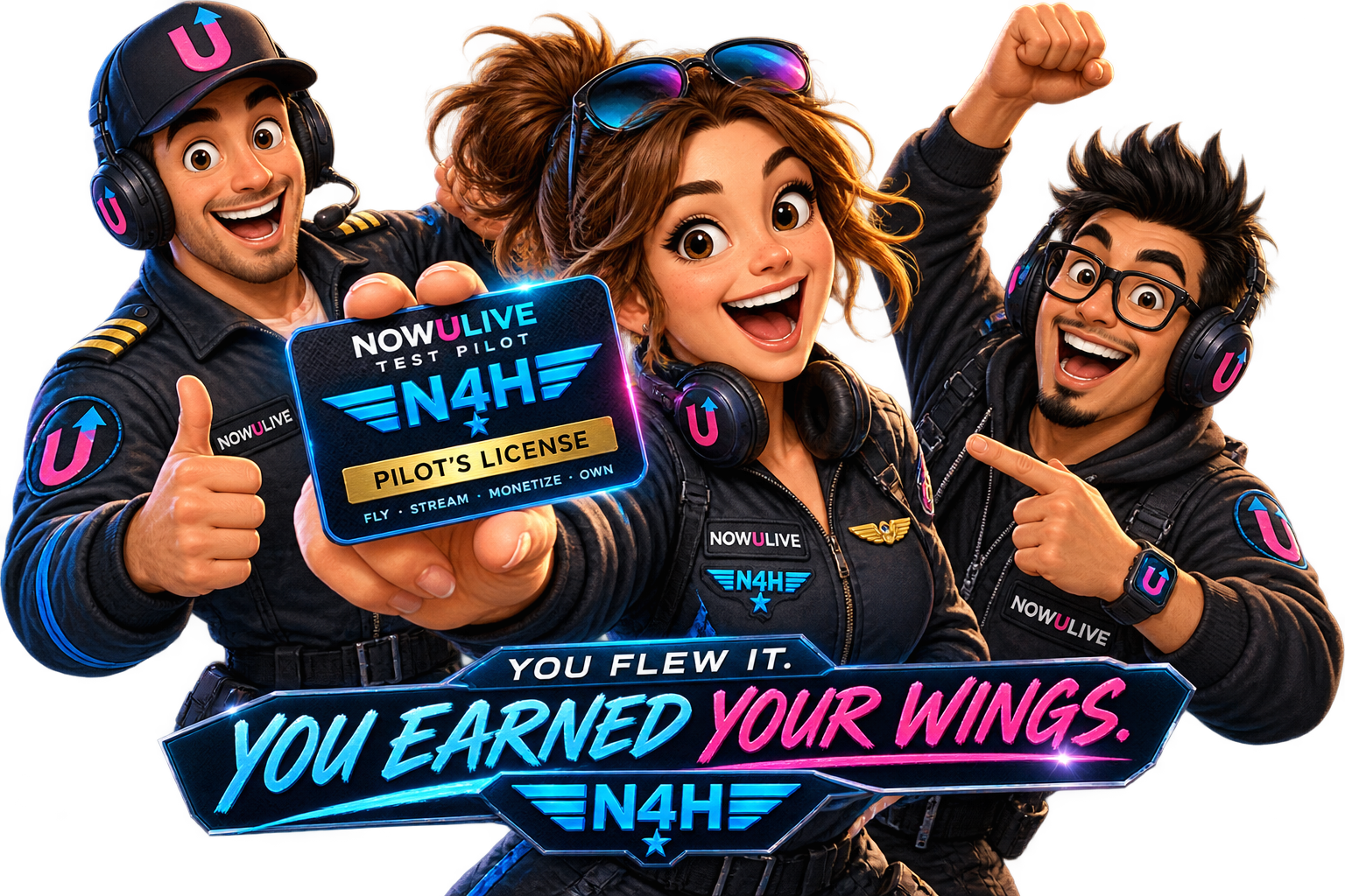 NowULive Test Pilots Earn Their Wings